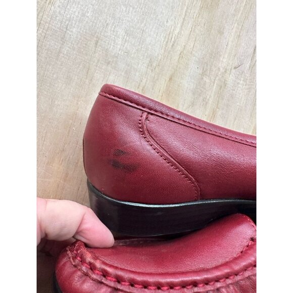 SAS Genuine Leather Women's Loafers, 7 1/2 M Tripad Comfort Shoes Red Slip On - Picture 6 of 6